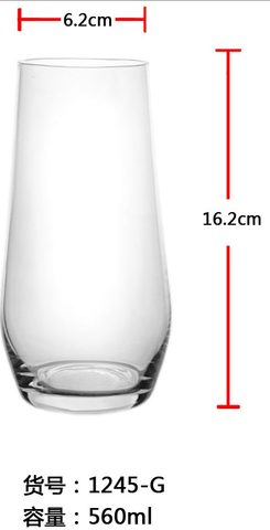 Crystal Water Glass – Tall Lead-Free Tumbler, Wholesale Drinking Glass for Juice, Soda & Cocktail