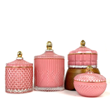 Luxury Design Glass Candle Jar In Shade