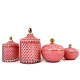 Luxury Design Glass Candle Jar In Shade