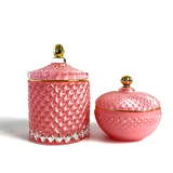 Luxury Design Glass Candle Jar In Shade