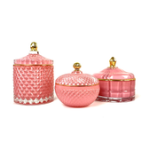 Luxury Design Glass Candle Jar In Shade