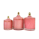 Luxury Design Glass Candle Jar In Shade