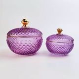 Round Glass Candle Jar With Transparent Colour