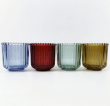Premium Decorative Multicolored Glass Candle Jars