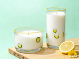 Scented Candle With Basic Jar With Lemon Decor