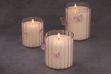 Classic Glass Candle Jar With Butterfly Decoration