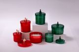 Classic Candle Jar With Christmas Decoration On The Lid