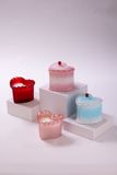Adorable Heart-Shaped Glass Candle Jar