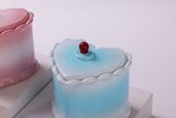 Adorable Heart-Shaped Glass Candle Jar