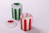Glass Candle Jar With A Candy On Top