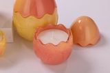 Easter Egg Shaped Candle Jar With Yellow And Pink