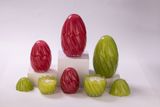 Easter Egg Glass Candle Jar With Wavy Pattern