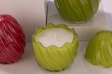 Easter Egg Glass Candle Jar With Wavy Pattern