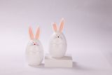 Easter Egg Shaped Glass Candle Jar With Bunny Face Decoration