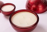 Christmas Ornament Candle Jar In Red Colour