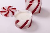 Glass Candle Jar With Candy Cane Inspiration