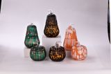 Pumpkin Shaped Glass Candle Jar In Unique Color