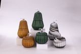Pumpkin Shaped Glass Candle Jar In Unique Color