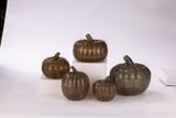 Pumpkin Shaped Glass Candle Jar In Dark Colour