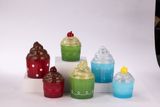 Cupcake Shaped Glass Candle Jar