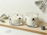 Scented Candle With Snowman Decor