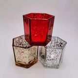 Hexagonal Glass Candle Cup Jars
