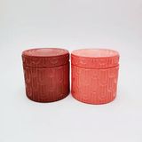 Glass Candle Jar With Special Pattern