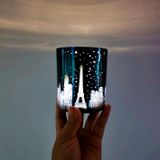 Unique Glass Candle Jars With Engraving Patterns
