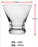 Crystal Dessert Glass – Lead-Free Ice Cream Cup, Juice & Milk Glass, Cold Cut Rim, Customizable for Cafes & Restaurants, Ice cream cup