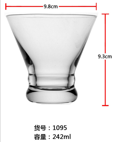 Crystal Dessert Glass – Lead-Free Ice Cream Cup, Juice & Milk Glass, Cold Cut Rim, Customizable for Cafes & Restaurants, Ice cream cup