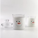 Christmas-Themed Glass Wax Cup Glass Candle Jar