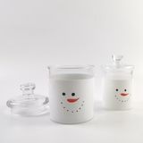 Christmas-Themed Glass Wax Cup Glass Candle Jar