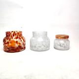Colorful Spot Glass Candle Jar With Lid