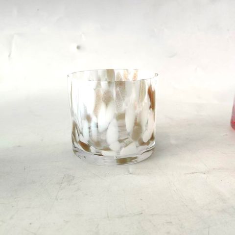 Candle Jar With Large Dot Decoration