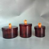 Halloween Glass Candle Jar with Pumpkin Lid