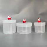Festive Santa Lid Glass Candle Jar Christmas Edition