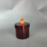 Halloween Glass Candle Jar with Pumpkin Lid