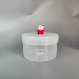Festive Santa Lid Glass Candle Jar Christmas Edition