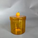 Halloween Glass Candle Jar with Pumpkin Lid