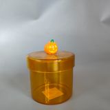 Halloween Glass Candle Jar with Pumpkin Lid