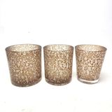 Classic Glass Candle Jar With Bubbly Pattern