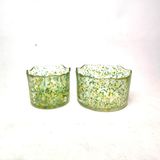 Decorative Speckled Glass Candle Vessel High-End Candle Jar for Premium Wax Candles