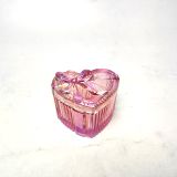 Premium Heart-Shaped Glass Candle Jar with Bow Lid Luxury Decorative Candle Container