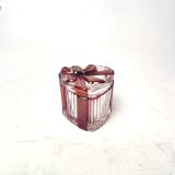 Premium Heart-Shaped Glass Candle Jar with Bow Lid Luxury Decorative Candle Container