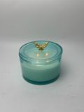 Elegant Glass Candle Jar With Butterfly Holder