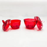 Glass Candle Jar In Apple Shape