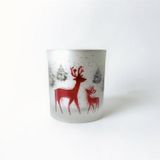 Festive Christmas Candle Jar with Playful Patterns