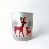 Festive Christmas Candle Jar with Playful Patterns
