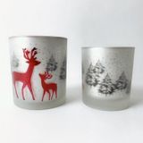Festive Christmas Candle Jar with Playful Patterns