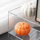 Pumpkin-Shaped Glass Candle Jar With Short Stalk